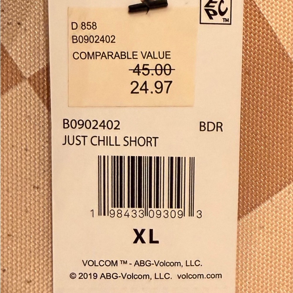 Volcom Women's Blue Drawstring Shorts - Picture 6 of 6